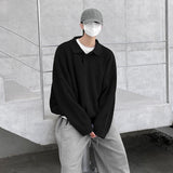 Tryess- Oversized Knit Polo Shirt