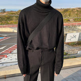 Tryess- Oversized Loose Turtleneck Sweater