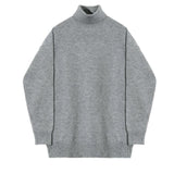 Tryess- Oversized Loose Turtleneck Sweater