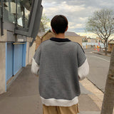 Tryess- Oversized Stitching Sweater