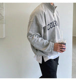 Tryess- Oversized Zip Sweatshirt