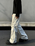 Tryess- Paratrooper Drawstring Casual Pants