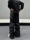 Tryess- Pleated Drape Casual Pants