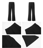 Tryess- Pleated Drapey Wide-Leg Pants