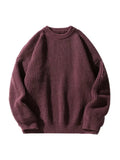 Tryess- Pleated Knitted Round Neck Bottoming Sweater