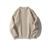 Tryess- Pleated Knitted Round Neck Bottoming Sweater