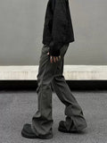 Tryess- Pleated Slim-fit Pants