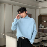 Tryess- Pleated Stretch Turtleneck Bottoming Sweater