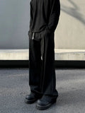 Tryess- Pleated Wide-Leg Casual Pants