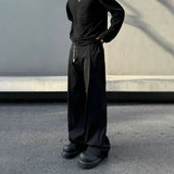 Tryess- Pleated Wide-Leg Casual Pants