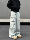 Tryess- Pockets Baggy Cargo Pants