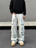 Tryess- Pockets Baggy Cargo Pants