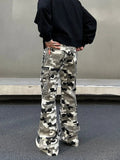 Tryess- Pockets Camouflage Cargo Pants