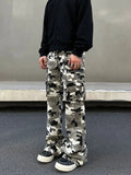 Tryess- Pockets Camouflage Cargo Pants