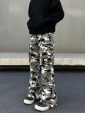 Tryess- Pockets Camouflage Cargo Pants