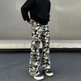 Tryess- Pockets Camouflage Cargo Pants