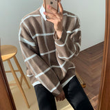 Tryess- Pullover Plaid Sweater