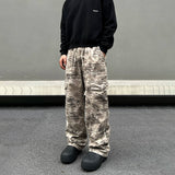 Tryess- Relaxed Fit Camouflage Cargo Pants