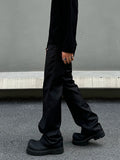 Tryess- Relaxed-Fit Drape Pockets Pants