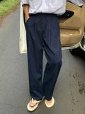 Tryess- Relaxed-Fit Elastic Waist Casual Pants