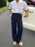 Tryess- Relaxed-Fit Elastic Waist Casual Pants