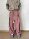 Tryess- Relaxed Fit Pleated Drawstring Pants