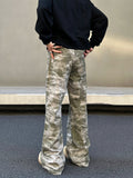 Tryess- Retro Embroidery Camouflage Pants