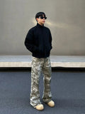 Tryess- Retro Embroidery Camouflage Pants