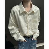 Tryess-Long Sleeved Shirt Men Oversized Fashion Society Mens Dress Shirt Korean Loose Casual Shirts Mens Flower Shirt Large Size 5XL