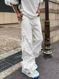 TRYESS-90s streetwear  American Style Erosion Damage Raw Edge Street Jeans Men's Harajuku Style Hip-hop Dance Straight White Jeans Women's Y2k Clothing