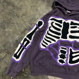 Tryess-Y2K baggy Street Hip Hop Casual All-Match Pullover graphic Hoodie Men Fashion Goth Purple Ripped Print Oversized 2000s sudaderas