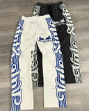 Hip-hop street striped letter print oversized baggy pants for men 2024 new style simple and versatile fashion trendy sweatpants