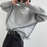 Trendy Long Sleeve Slim Fit Mens Sweater Streetwear Vintage Turtleneck Knitted Pullover Tops For Men 2024 Autumn Basic Sweaters