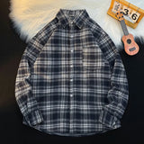 Fall Winter Thick Warm Fleece Liner Jackets Men Vintage Plaid Long Sleeve Buttoned Cardigans Mens Streetwear Fashion Jacket Coat