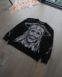 Tryess- Streetwear y2k 90s Fashion Dark Gothic anime character graphic print oversized sweatshirts for men y2k high street hip-hop popular all-match baggy hoodies