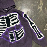 Tryess-Y2K baggy Street Hip Hop Casual All-Match Pullover graphic Hoodie Men Fashion Goth Purple Ripped Print Oversized 2000s sudaderas