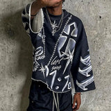 Tryess-New American retro top street hip-hop oversized printed long sleeve men Y2k Harajuku fashion casual loose couple sweatshirt