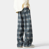 Tryess-Autumn Corduroy Pants Men Oversized Retro Plaid Pants Men Streetwear Hip-hop Loose Wide Leg Pants Mens Trousers Large Size 5XL