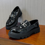 Tryess- Samil Chain Detail Patent Loafers