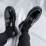 Tryess- Samil Chain Detail Patent Loafers