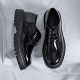 Tryess- Samjeon Patent Leather Derby Shoes