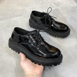 Tryess- Samjeon Patent Leather Derby Shoes