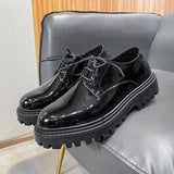 Tryess- Samjeon Patent Leather Derby Shoes