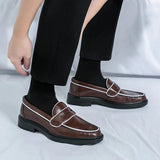 Tryess- Samjuk Monochrome Sleek Penny Loafers