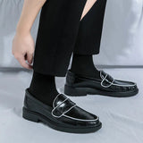 Tryess- Samjuk Monochrome Sleek Penny Loafers