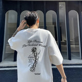 TRYESS-90s streetwear -Gothic Letter Rose Printed T-Shirt Men Hip Hop Fashion Oversized Tshirts  Summer Breathable Cotton Y2K Streetwear Tee Tops