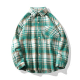 Tryess-Winter Thick Shirt Men Oversized Fashion Retro Plaid Shirt Men Streetwear Korean Loose Woolen Shirt Mens Thicken Casual Shirts