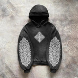 Tryess-Y2K gothic punk hip-hop geometric pattern printed oversized hoodies women clothes high street hip-hop popular baggy sweatshirts