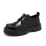 Tryess- Ichon Faux Leather Chunky Raised Sole Shoes