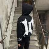 Tryess-America Cotton High Quality Patchwork Hoodies Y2k Retro Hip Hop Oversized Pullover Harajuku Anime Hoodie Men Women Streetwear